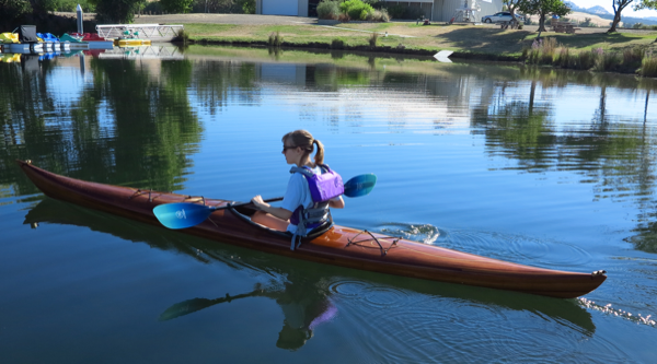 Jessalyn in her new kayak